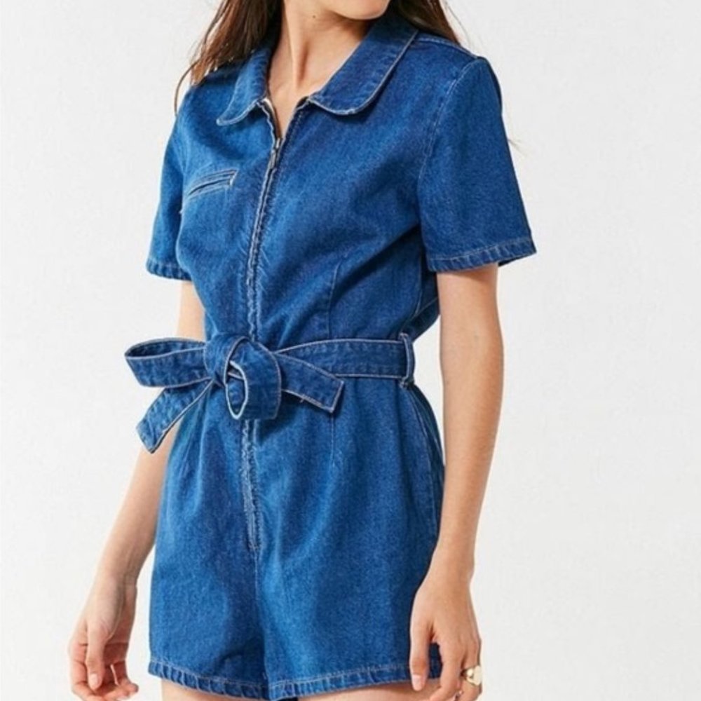 Urban Outfitters Denim Romper (bdg sunshine)